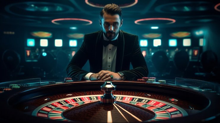 mistikan angka European Roulette live dealer table with 37-pocket wheel and betting layout